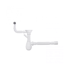 Kronoplast Сифон для кухонної мийки 1 1/2" з відведенням для підключення пральної машини Ø40х40/50 (SM27020243)