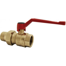 HERZ Кран кульовий ВР-ЗР (рознімне з'єднання з накидною гайкою), з важільною ручкою, PN=16. Корпус з кованої DZR латуні, згідно EN 12420., 3/4". 1221602