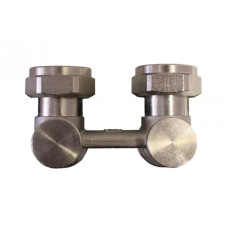 HERZ Узел подключения -3000 с возможностью закрытия, управления спереди, подключения радиатора G 3/4", угловой 1376641