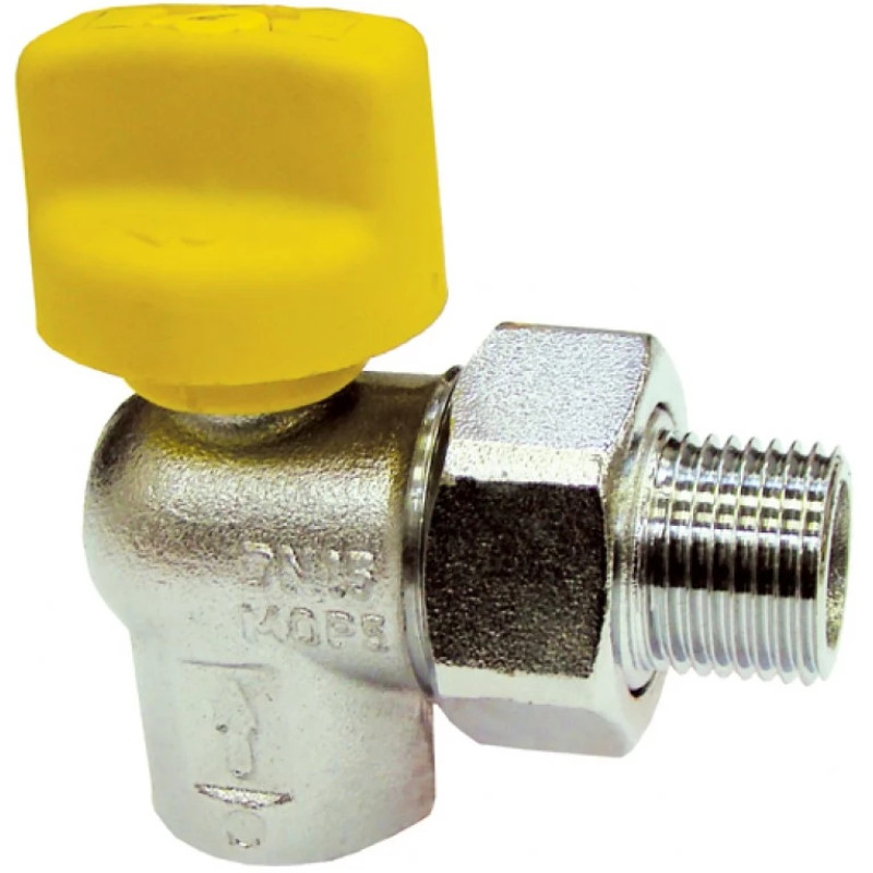 HERZ Шаровой кран для подключения газового оборудования, ВР- ЗР (накидная гайка с коническим уплотнением), угловой- 2363.DN 15 1236331