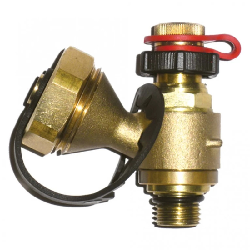 HERZ Измерительный клапан с возможностью подключения импул. трубки, красный маркер 1028404