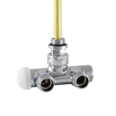 HERZ Вентиль, 4-х ходовой, "De Luxe", угловой, для 1-х трубных систем, хромированный S778441