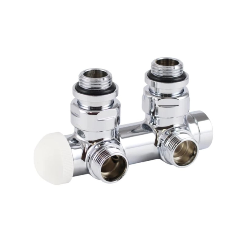 HERZ Узел подключения "De Luxe", TS-Esk, для 1-х трубных систем, хромированный S379141