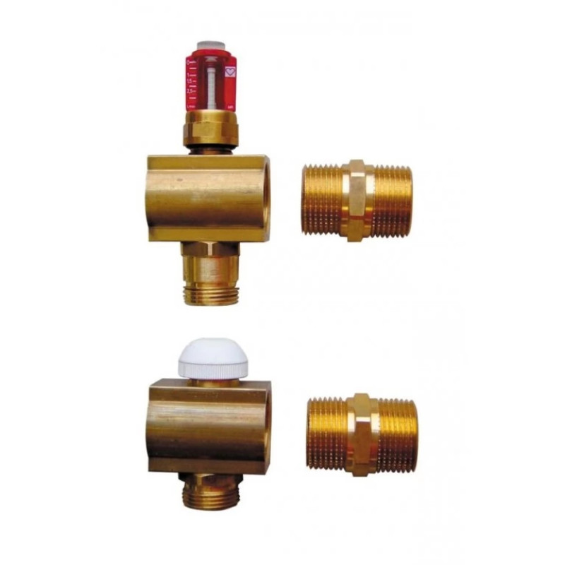 Комплект отдельных отводов DN 25 (1") с расходомером 2,5 л/мин и термостатическим кран-буксом, для продления 1 8532 XX 1853293. Herz