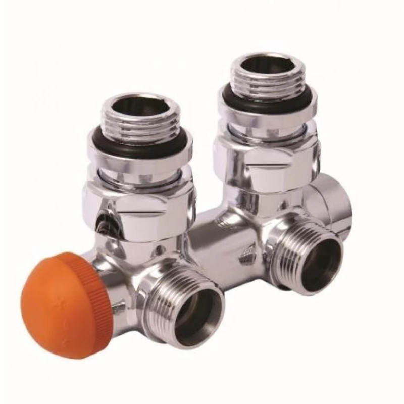 HERZ Узел подключения "De Luxe", TS-Esk, для 2-х трубных систем, цвет белый S369144