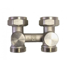 HERZ Узел подключения -3000 с возможностью закрытия, управления спереди, подключения радиатора G 3/4", проходной 1376621