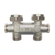 HERZ Узел подключения -3000 TP с байпасом, подключение к радиатору G 3/4, подключение к трубе M 22 x 1.5, проходной 1316631.