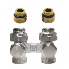 HERZ Узел подключения -3000 с возможностью закрытия, управления спереди, подключения радиатора, Rp 1/2, проходной / RL 5 1396602