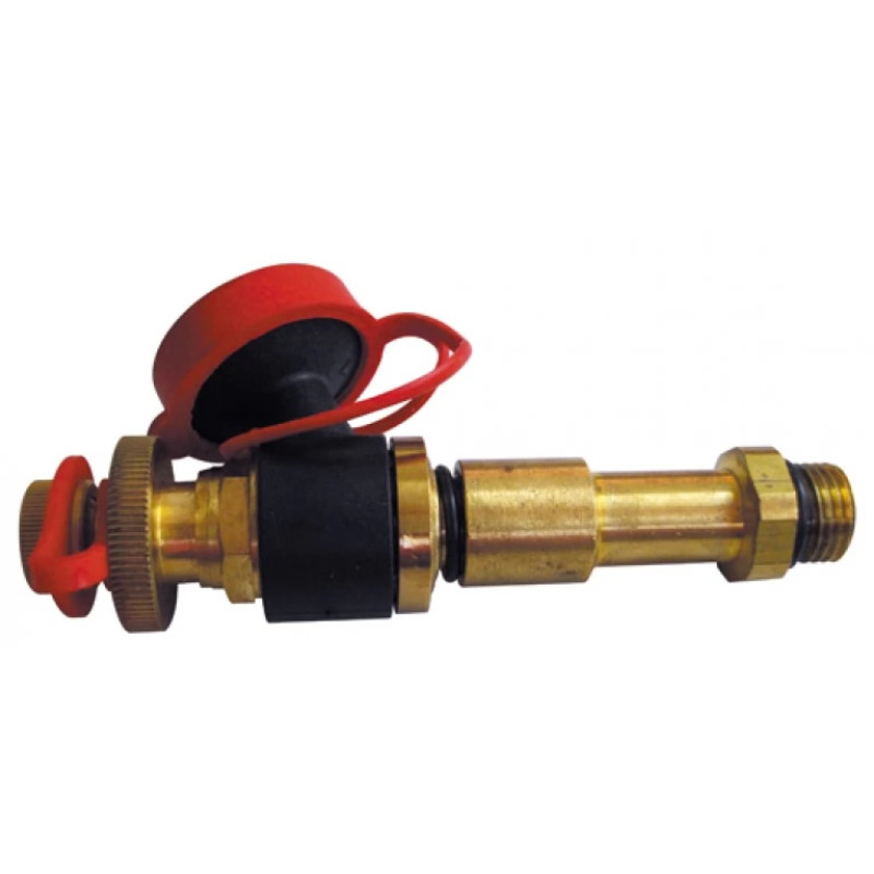 HERZ Клапан измерительный с функцией слива, удлиненный, красный маркер 1028424