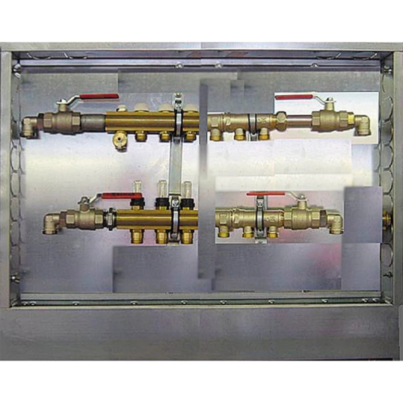 Станция распределения для систем радиаторного и полового отопления готова к подключению, 4 отвода 1857604 Herz