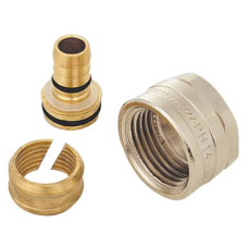 HERZ Фитинг с двойным уплотняющим кольцом и изоляционной шайбой. Зажим G 1/2", уплотнение под конус, 14х2 1609212