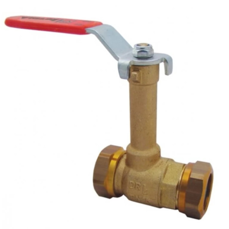 HERZ Кран кульовий з компресійними фітингами, подовженим шпинделем, важільною рукояткою DN40 1219065