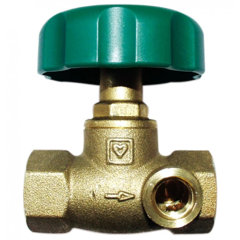 HERZ Вентиль запорный, STROMAX-4215 AW с прямым шпинделем, муфта х муфта, два отверстия, одно отверстие закрыто заглушкой, DN 20 2421532