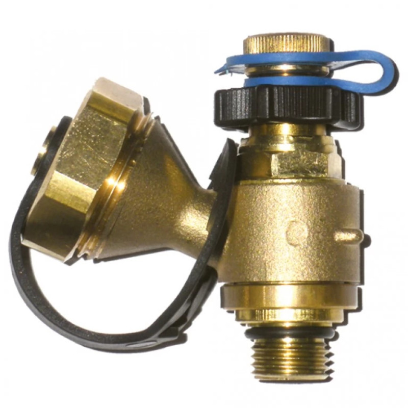 HERZ Измерительный клапан с возможностью подключения импул. трубки, синий маркер 1028403