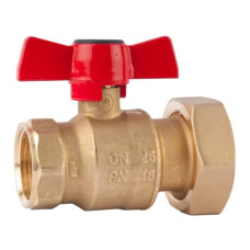 HERZ Кран кульовий для насосів 122690Х з Т-подібною рукояткою, ВР х ВР DN 32 1226904