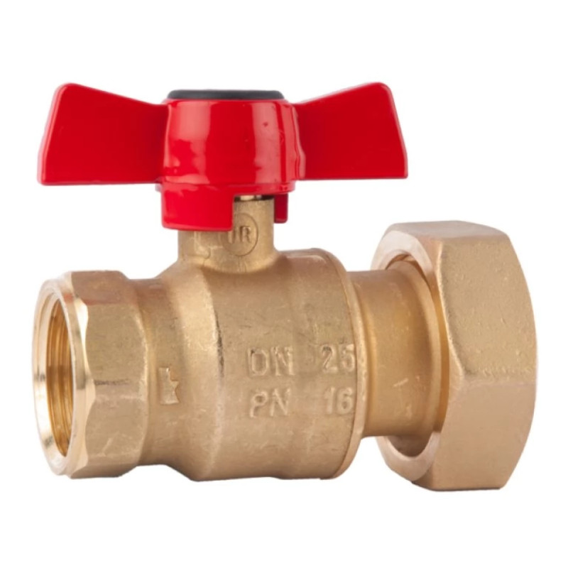 HERZ Кран кульовий для насосів 122690Х з Т-подібною рукояткою, ВР х ВР DN 32 1226904