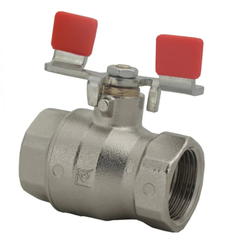 HERZ Кран шаровой, ВР-ВР, с рукояткой из оцинкованной листовой стали 1220134