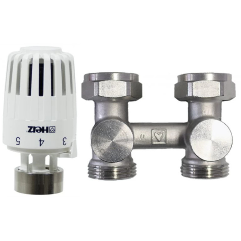 HERZ Термостатический комплект Projekt "D"; прямой, 3/4" (1376621+1726019). 1376665