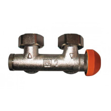 HERZ Узел подключения -3000 TS с встроенным термостатическим клапаном с функцией предварительной настройки, подключение к радиатору G 3/4, подключение к трубе G 3/4, угловой 1369391.