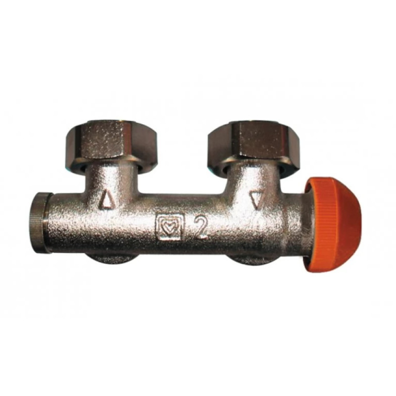 HERZ Узел подключения -3000 TS с встроенным термостатическим клапаном с функцией предварительной настройки, подключение к радиатору G 3/4, подключение к трубе G 3/4, угловой 1369391.