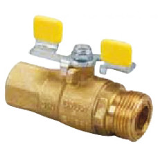 HERZ Кульовой кран ВР-ЗР (ущельнение плоской прокладкой) с ручкой "бабочка" из стальной пластины, HTB 650 °C / 30 мин. -2303 1230310