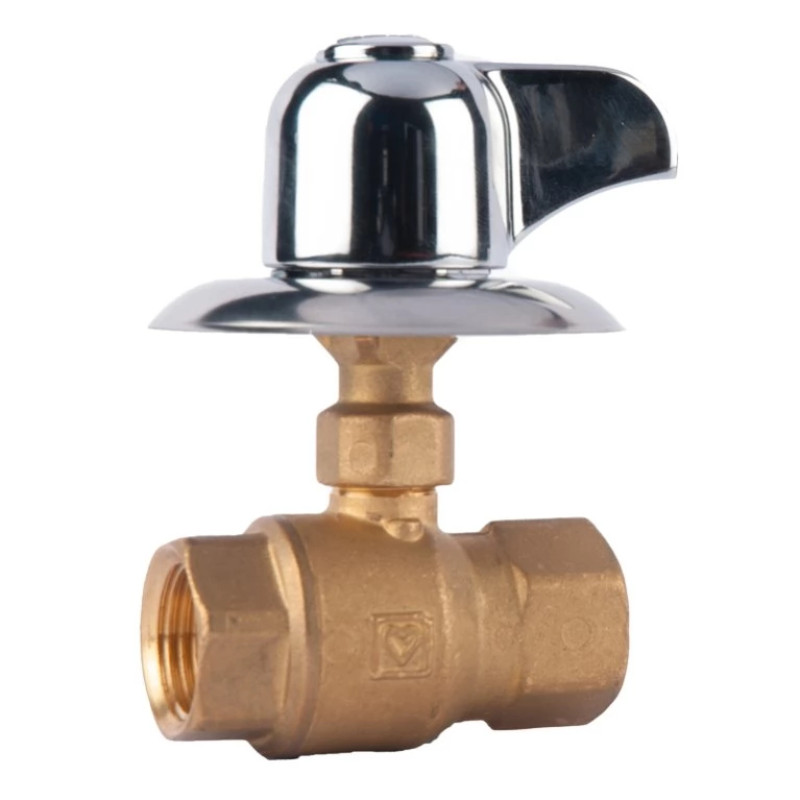 HERZ Кран кульовий, для прихованого монтажу, з важелем, для систем питного водопостачання. Корпус з штампованої латуні по DIN 17660.DN 15 1220211