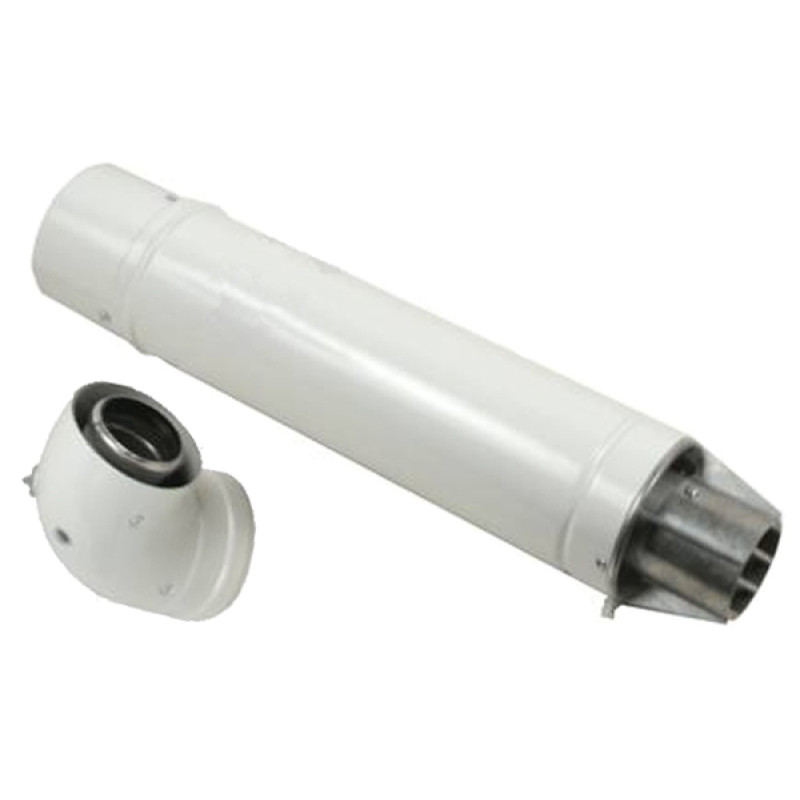 BOSCH Коаксіальний горизонтальний комплект АZ 389: відвід 90 + подовжувач 810 мм, діаметр 60/100 мм (7716050064)