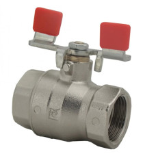 HERZ Кран шаровой, ВР-ВР, с рукояткой из оцинкованной листовой стали 1220133