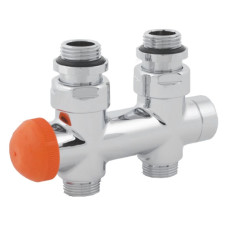 HERZ Узел подключения "De Luxe", TS-DG, для 2-х трубных систем, цвет белый S369244