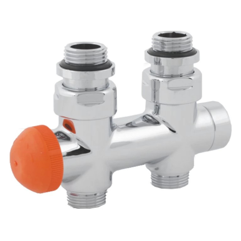 HERZ Узел подключения "De Luxe", TS-DG, для 2-х трубных систем, цвет белый S369244