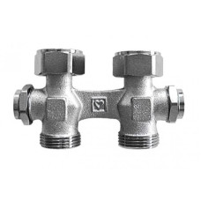 HERZ Узел подключения -3000 с двусторонним сливом и наполнением, с возможностью закрытия, подключение радиатора G 3/4", артикул 1346601