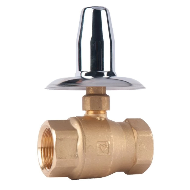 HERZ Кран кульовий, для прихованого монтажу, для систем питного водопостачання. Корпус з штампованої латуні по DIN 17660.DN 20 1220202