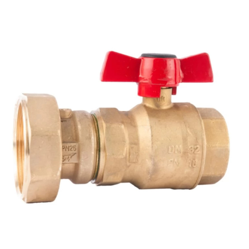 HERZ Кран кульовий для насосів з зворотнім клапаном. Корпус з кованої латуні DN 32 1226804