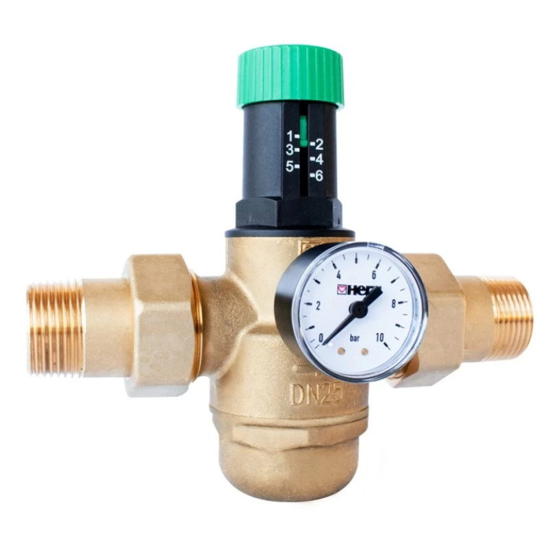 HERZ Редуктор давления -2682, диапазон регулировки 1,0-6,0 бар, DN 32 Температура 0-70 С. 1268224