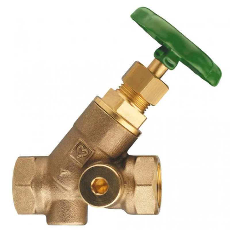 HERZ Вентиль запорный STROMAX-AW 4115, с 2-мя отверстиями, 1 резьбовая заглушка установлена, Rp (внутренняя резьба), шпиндель наклонен. DN 25 2411513