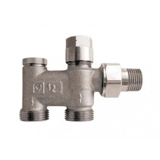 HERZ Узел подключения -2000 для однотрубных систем, с возможностью перекрытия. Подключение к радиатору Rp 1/2, подключение к трубе М 22 х 1.5 1717401.