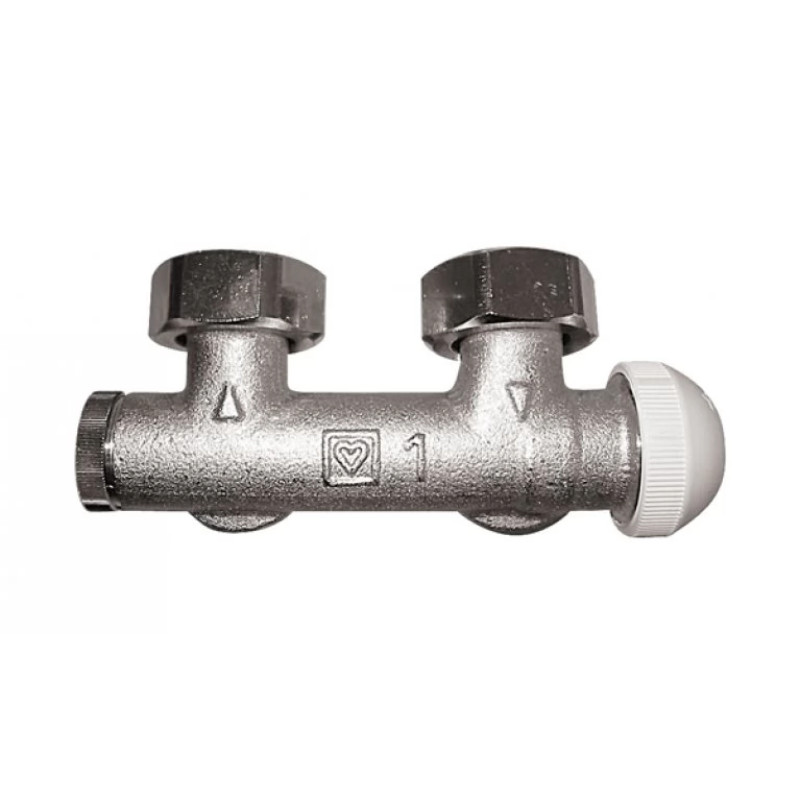 HERZ Узел подключения -3000 TS, с встроенным термостатическим клапаном, подключение к радиатору G 3/4, подключение к трубе G 3/4, угловой 1379392.