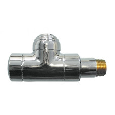 HERZ Вентиль запорный DE LUXE с функцией предварительной настройки, проходной, 1/2", хромированный. 1372541