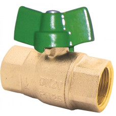 HERZ Кульовой кран с ручкой "бабочка", согласно DVGW, для питьевого водоснабжения, шар без мертвых зон. dn32 2210014