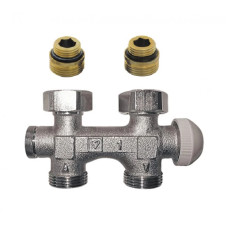 HERZ Узел подключения -3000 TS, с встроенным термостатическим клапаном, подключение к радиатору Rp 1/2, подключение к трубе G 3/4, проходной 1379292.