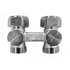 HERZ Узел подключения -3000 с возможностью закрытия, управления спереди, подключения радиатора G 3/4", проходной 1376601.