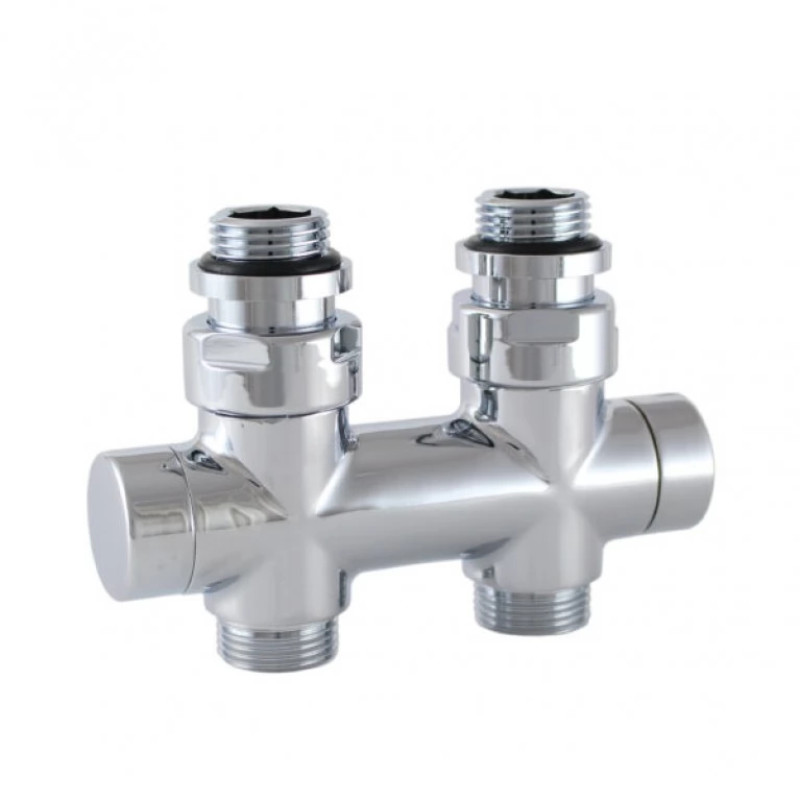 HERZ Узел подключения "De Luxe", DG, для 1-х трубных систем, цвет белый S316604