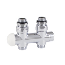 HERZ Узел подключения "De Luxe", TS-DG, для 1-х трубных систем, цвет белый S379244