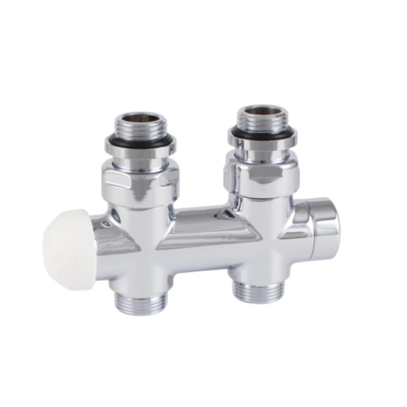 HERZ Узел подключения "De Luxe", TS-DG, для 1-х трубных систем, цвет белый S379244