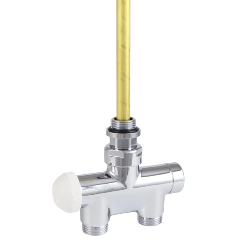 HERZ Вентиль, 4-х ходовой, "De Luxe", проходной, для 1-х трубных систем, цвет белый S778644