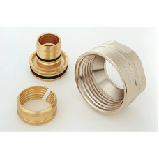 HERZ Фитинг с двойным уплотнительным кольцом и изоляционной шайбой. Зажим G 1", уплотнение под конус, 16х2G1 1619811