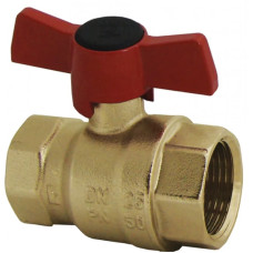 HERZ Кран шаровой ВР-ВР, с ручкой "бабочка", PN=25. Корпус из кованой DZR латуни, согласно EN 12420., 3/4". 1220612
