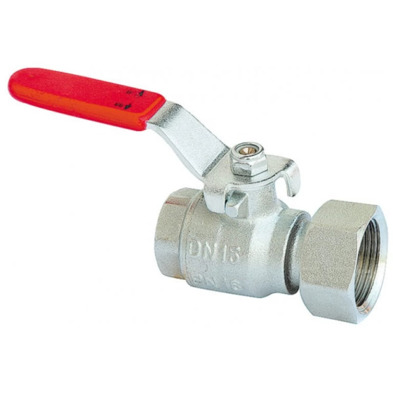 HERZ Кран кульовий ВР-ВР, з важільною ручкою. Корпус з штампованої латуні згідно DIN 17660, нікельований., DN 15. 1244201