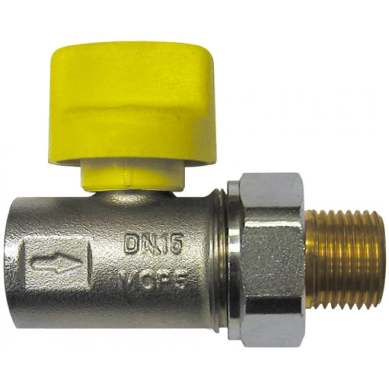 HERZ Шаровой кран для подключения газового оборудования, ВР- ЗР (накидная гайка с коническим уплотнением), проходной - 2363, DN 15. 1236311