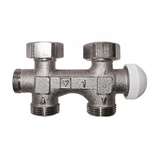 HERZ Узел подключения -3000 TS, с встроенным термостатическим клапаном, подключение к радиатору G 3/4, подключение к трубе G 3/4, артикул 1379192